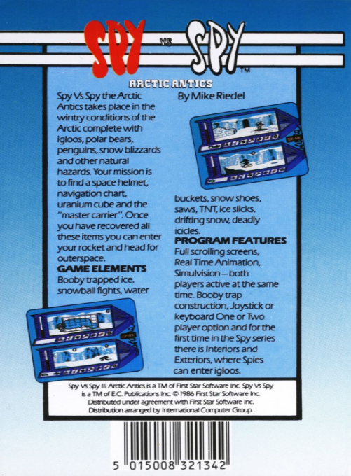 Spy Vs. Spy 3 - Arctic Antics — box-2D-back (EU)
