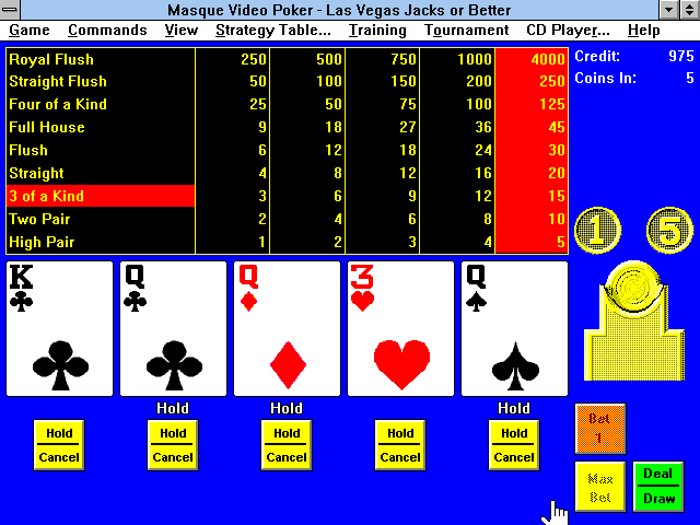 Masque Video Poker — ss (WOR)
