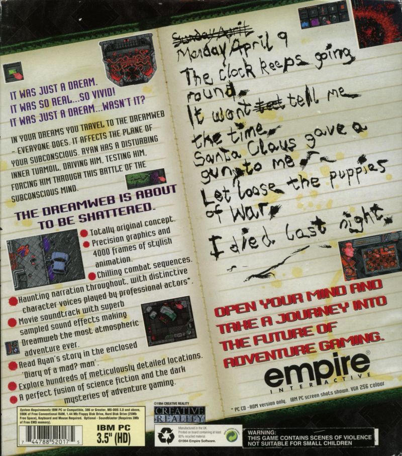 DreamWeb — box-2D-back (UK)