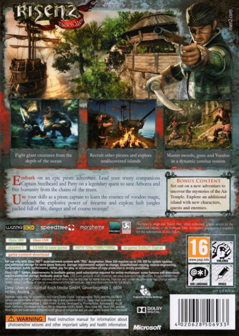 Risen 2 - Dark Waters — box-2D-back (EU)