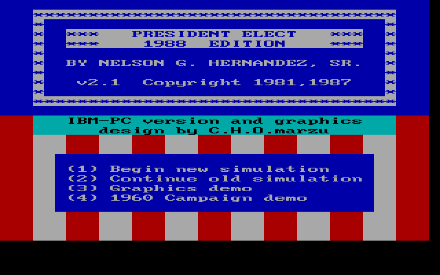 President Elect - 1988 Edition — sstitle (US)