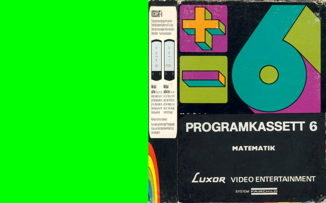 Videocart-6 - Math Quiz I - Addition, Subtraction — box-texture (SE)