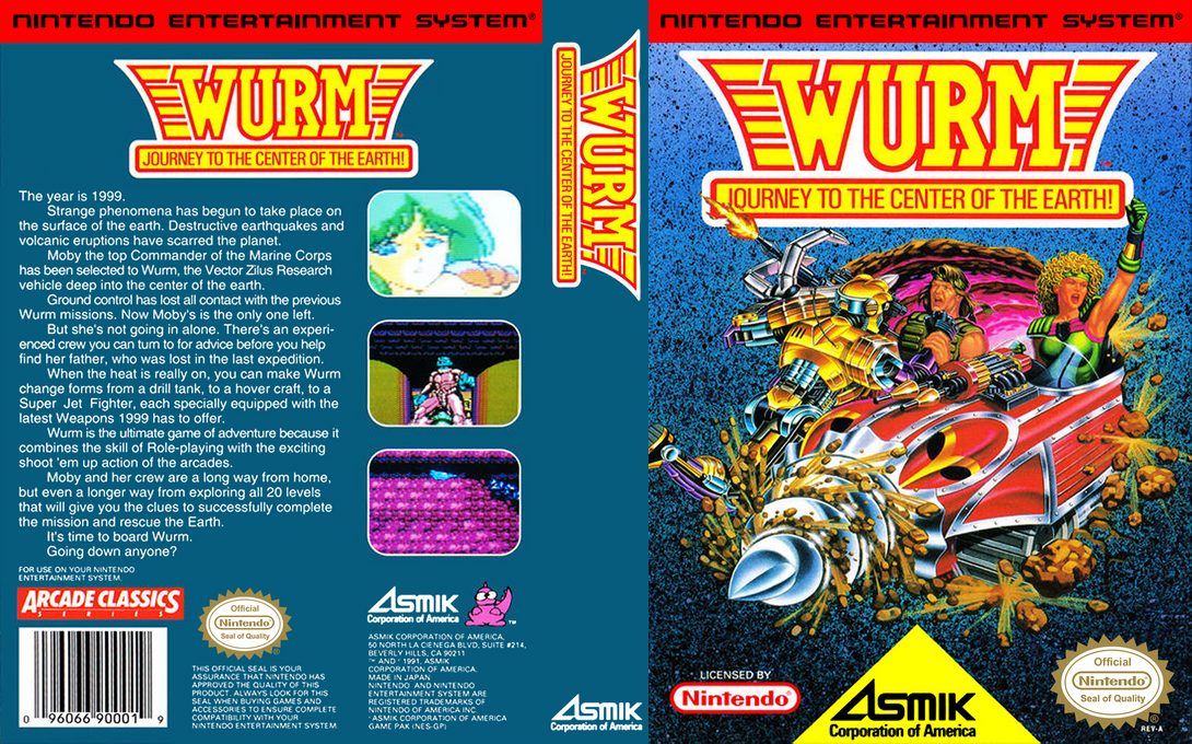 Wurm - Journey to the Center of the Earth! — box-texture (US)