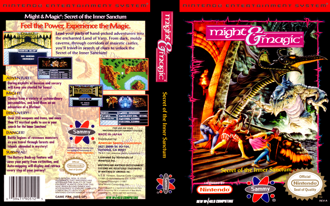 Might And Magic - Secret Of The Inner Sanctum — box-texture (US)
