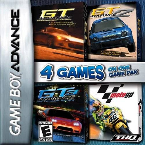4 Games on One Game Pak - GT Advance + GT Advance 2 + GT Advance 3 + MotoGP box art