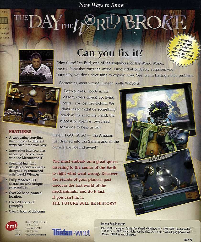The Day The World Broke — box-2D-back (US)