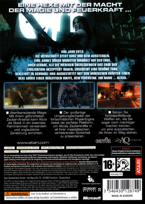 Bullet Witch — box-2D-back (DE)