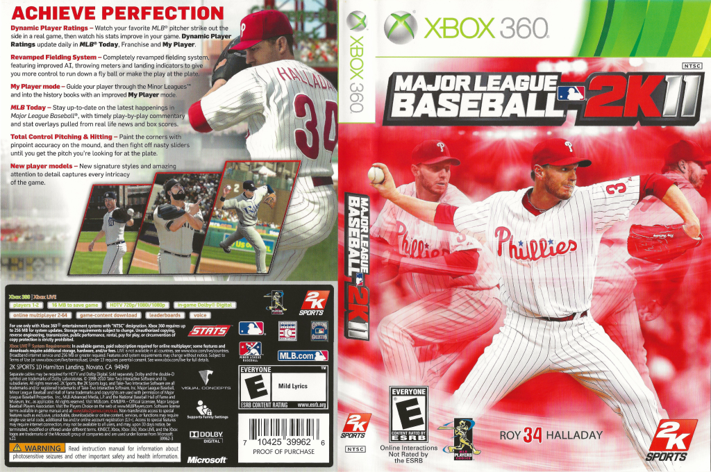 Major League Baseball 2K11 — box-texture (US)