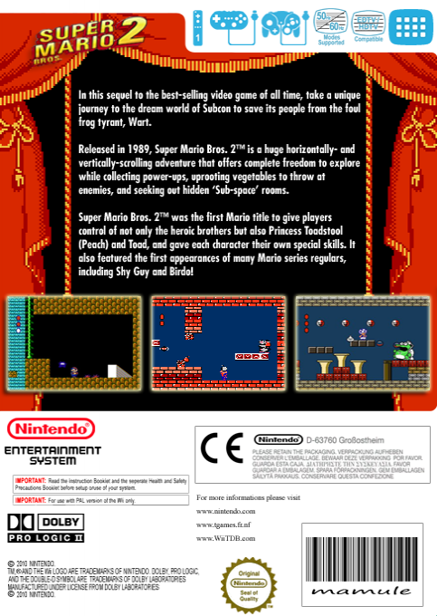 Super Mario Bros. 2 — box-2D-back (EU)