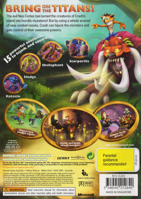 Clash of the Titans - The Videogame — box-2D-back (AU)