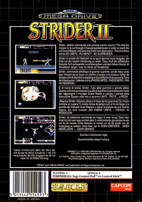Strider 2 — box-2D-back (EU)