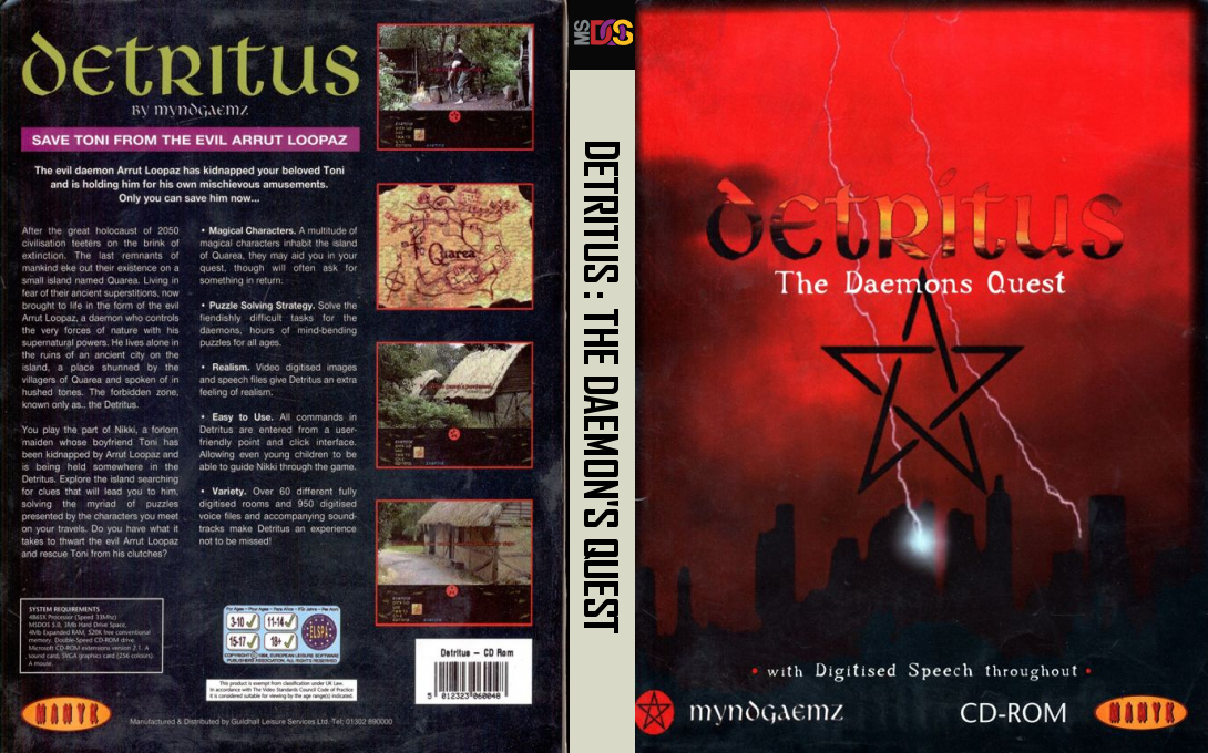 Detritus - The Daemon's Quest — box-texture (EU)