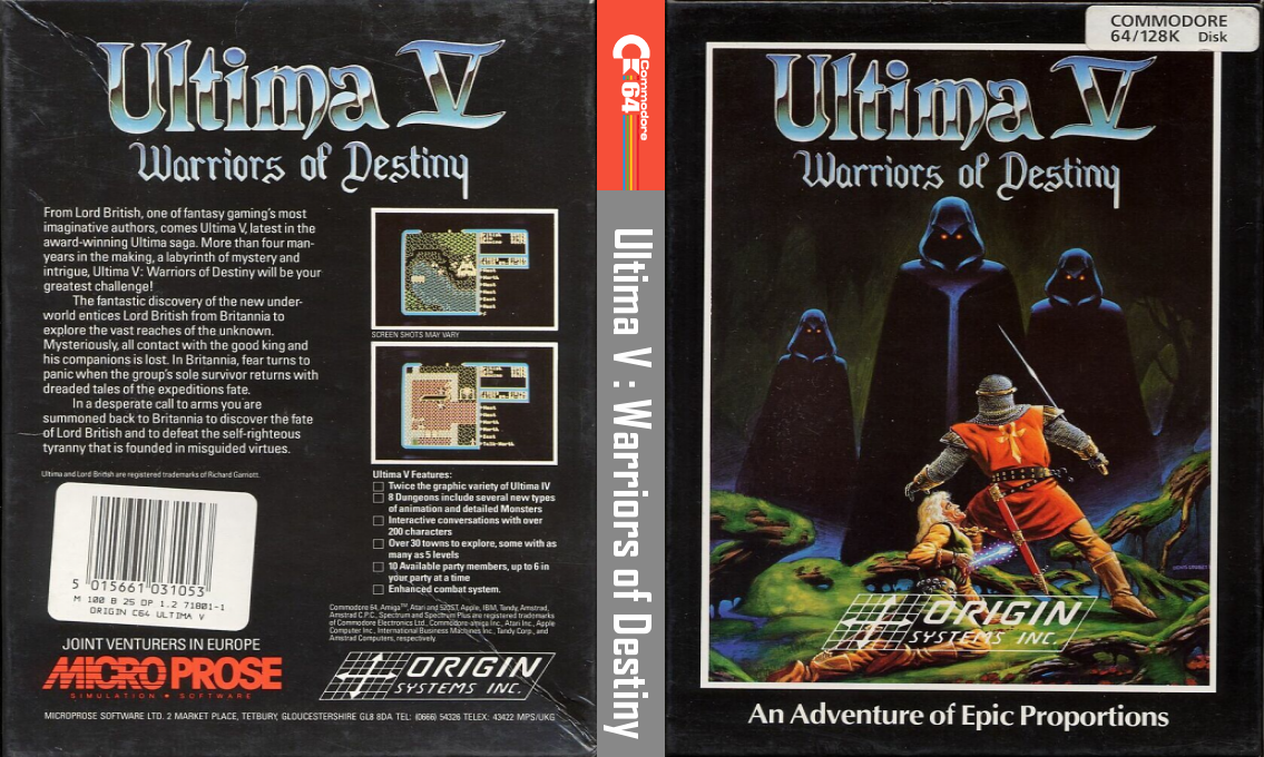 Ultima 5 - Warriors Of Destiny — box-texture (EU)