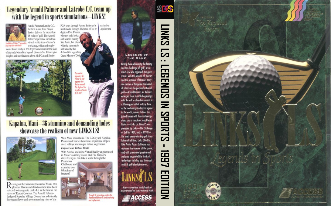 Links LS - Legends in Sports - 1997 Edition — box-texture (US)