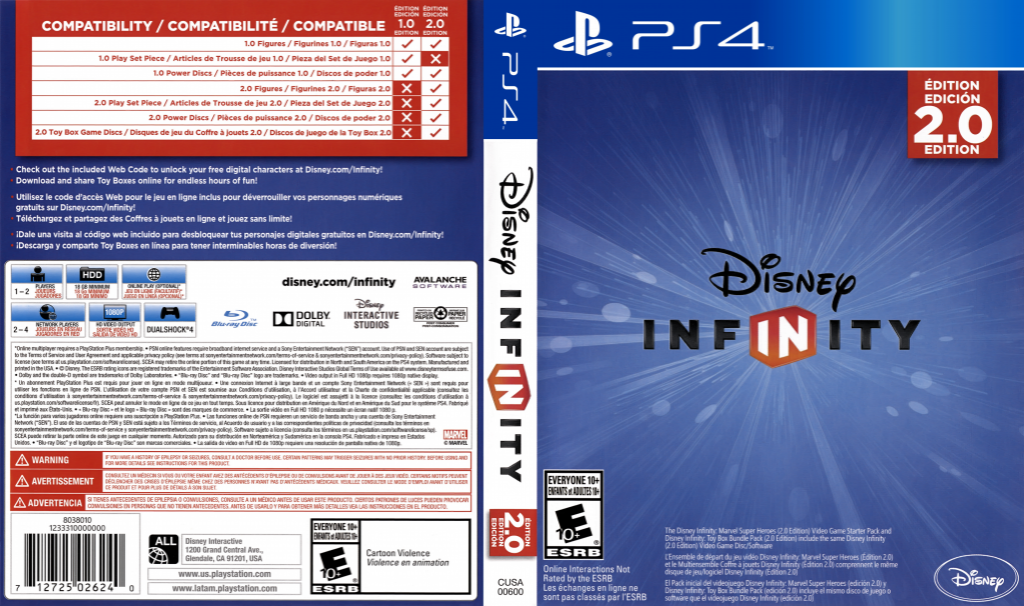 Disney Infinity 2.0 - Play Without Limits — box-texture (US)