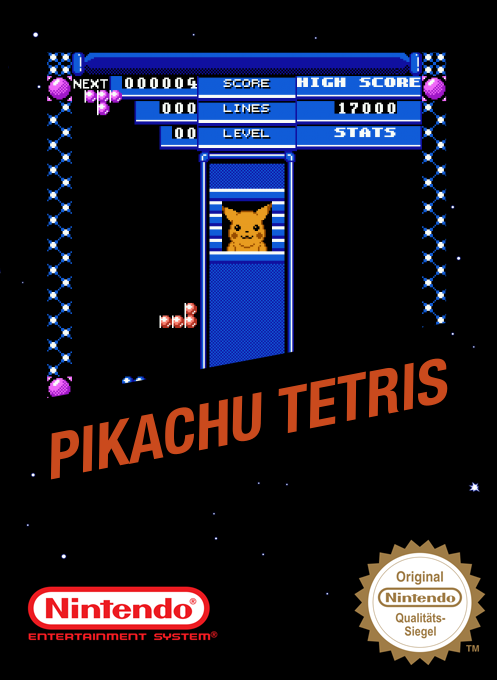 Pikachu Tetris box art