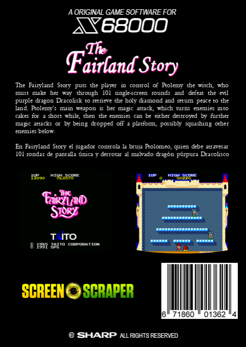 Fairyland Story, The — box-2D-back (SS)