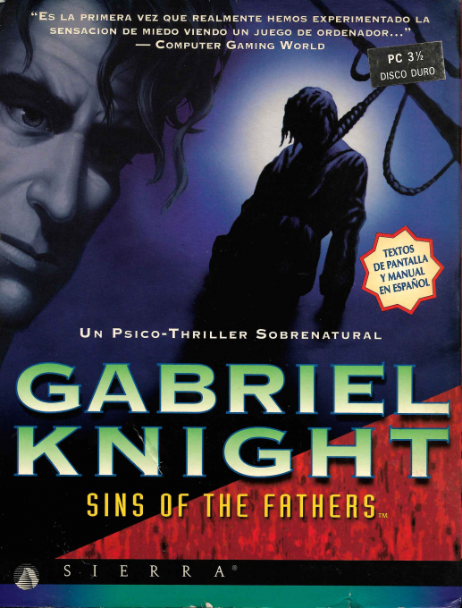 Gabriel Knight - Sins of the Fathers — box-2D (SP)