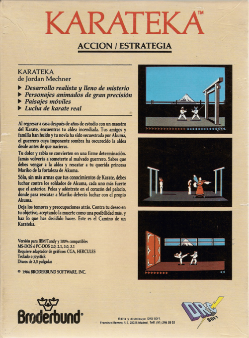 Karateka — box-2D-back (SP)