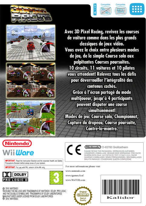 3d Pixel Racing — box-2D-back (FR)