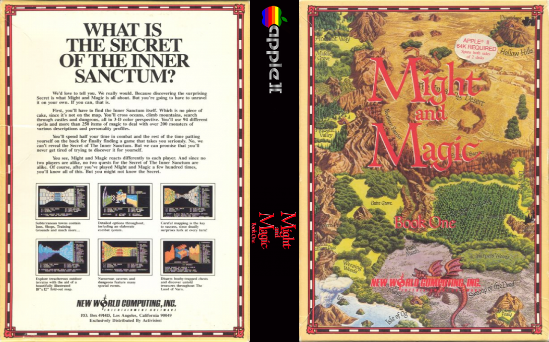 Might and Magic - Book One — box-texture (US)