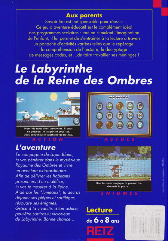 Labyrinthe De La Reine Des Ombres, Le — box-2D-back (FR)