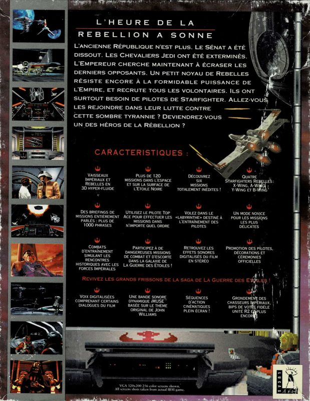 Star Wars X-Wing - Collector's CD-ROM — box-2D-back (FR)