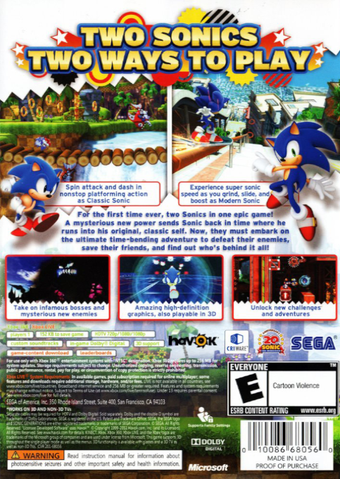 Sonic Generations — box-2D-back (US)