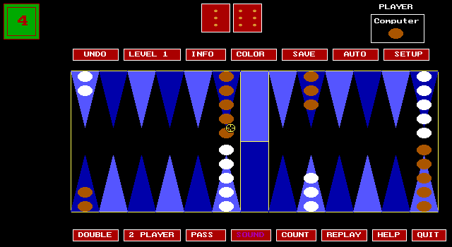 EGA Backgammon — ss (WOR)