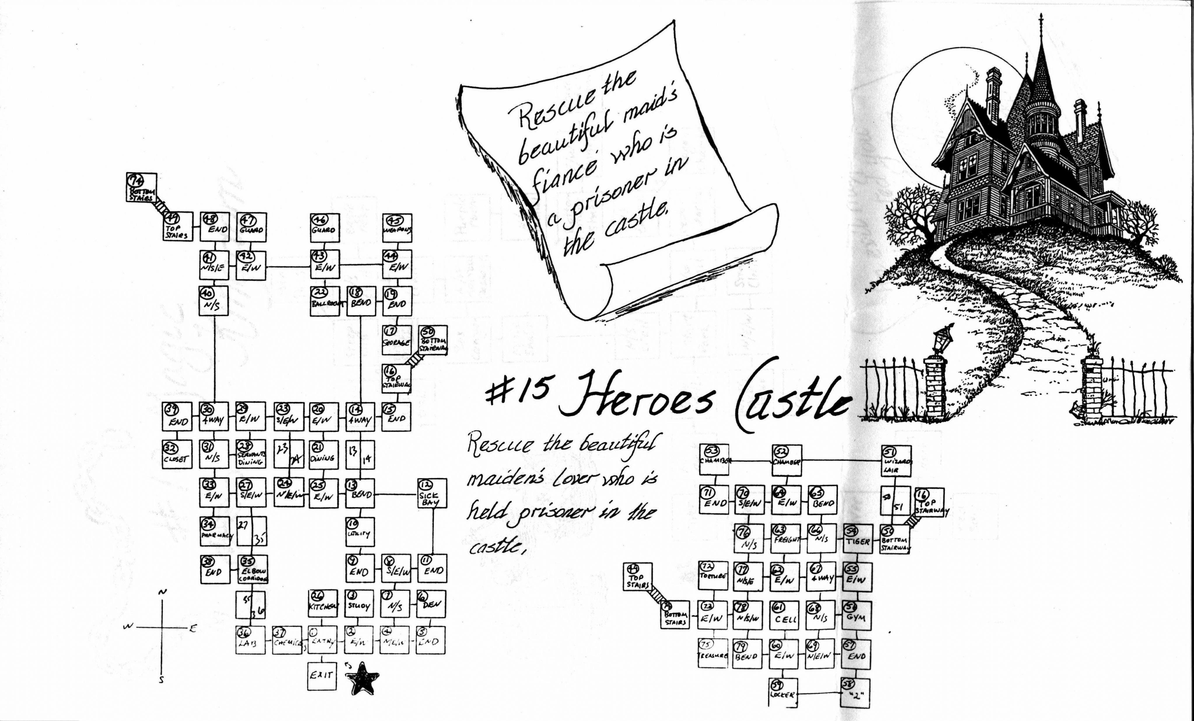 Eamon 015 - Heroes Castle — maps