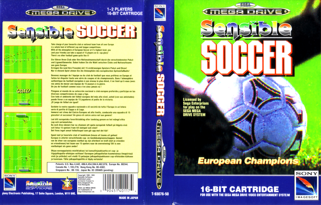 Sensible Soccer - European Champions — box-texture (EU)