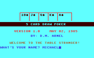 5 Card Draw Poker — sstitle (WOR)