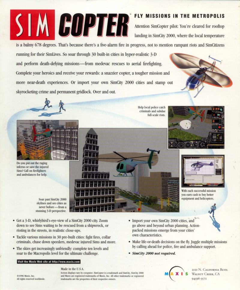 SimCopter — box-2D-back (US)