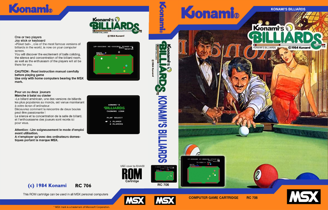 Konami's Billiards — box-texture (EU)