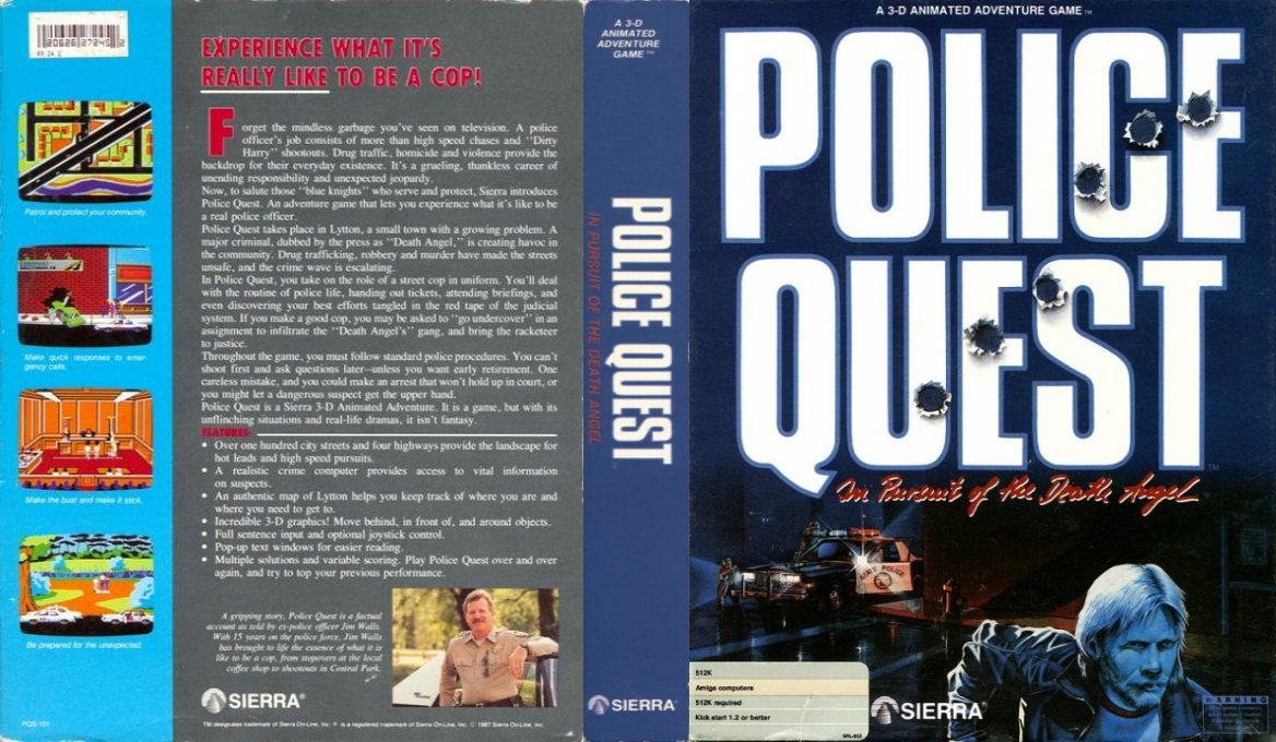 Police Quest - In Pursuit of the Death Angel — box-texture (US)