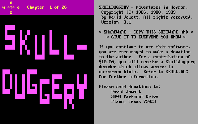 Skullduggery: Adventures in Horror — sstitle (WOR)