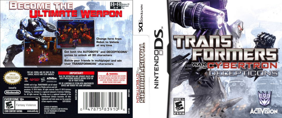 Transformers - War for Cybertron - Decepticons — box-texture (US)