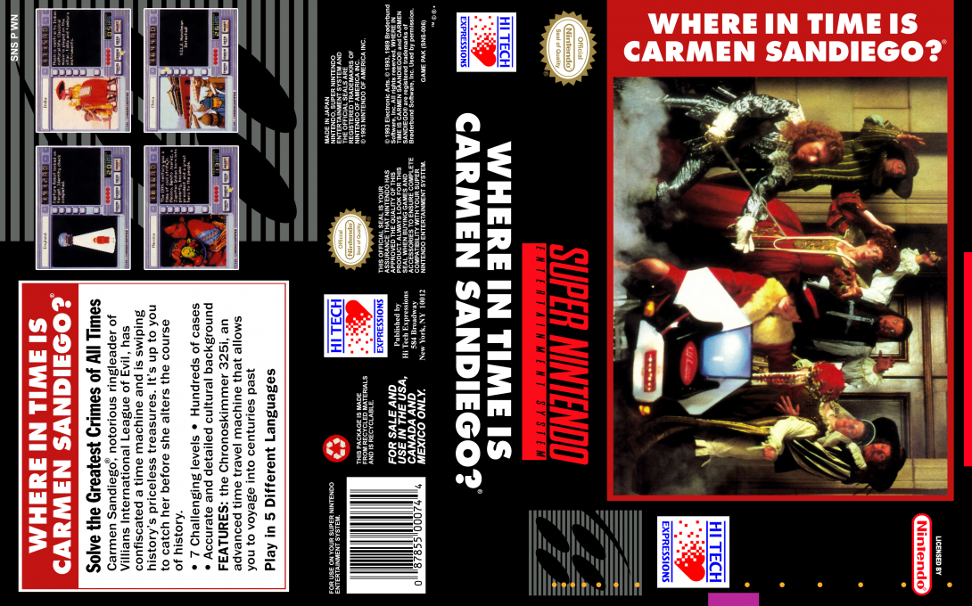 Where In Time Is Carmen Sandiego ? — box-texture (US)