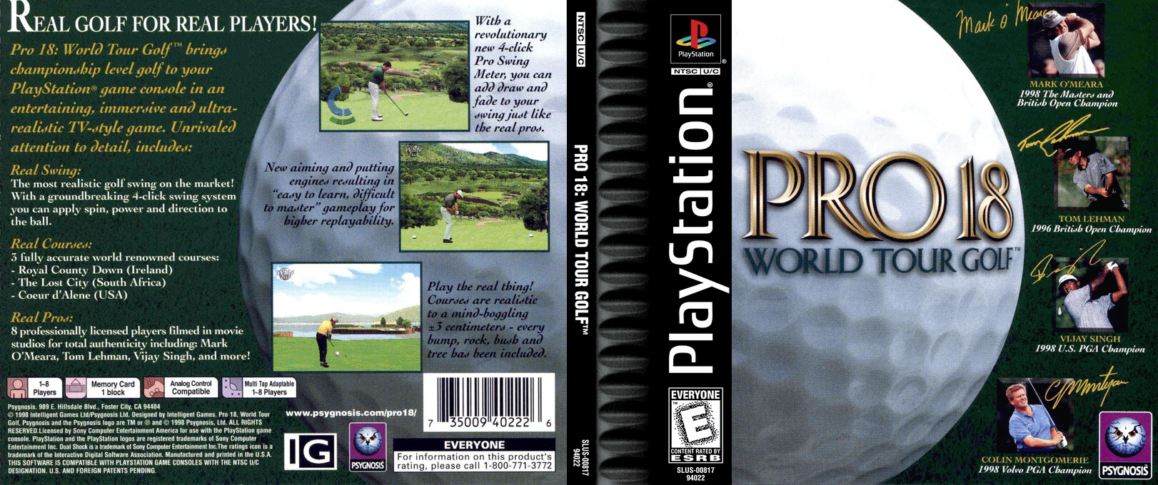Pro 18 World Tour Golf — box-texture (US)