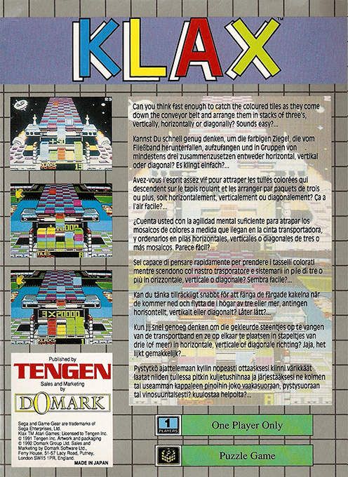 Klax — box-2D-back (EU)