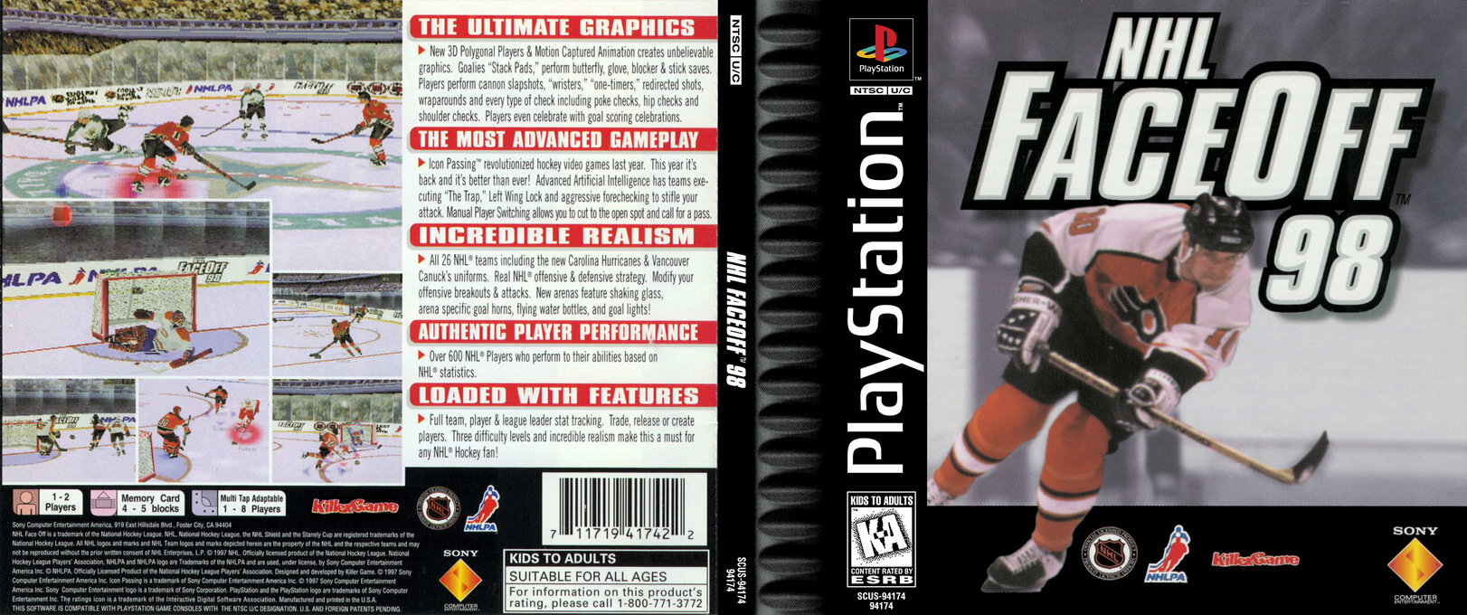 NHL FaceOff 98 — box-texture (US)