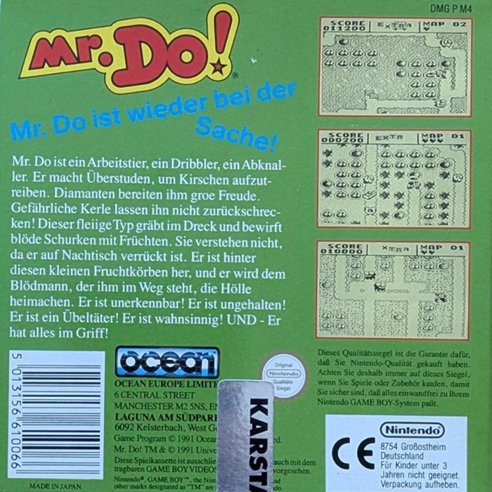 Mr. Do! — box-2D-back (DE)
