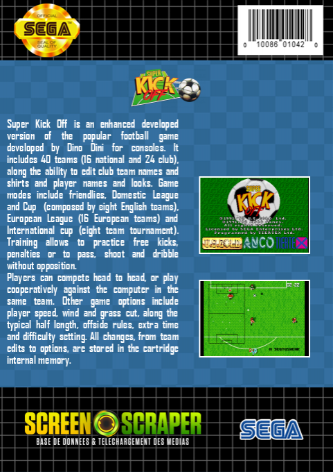 Super Kick Off — box-2D-back (SS)
