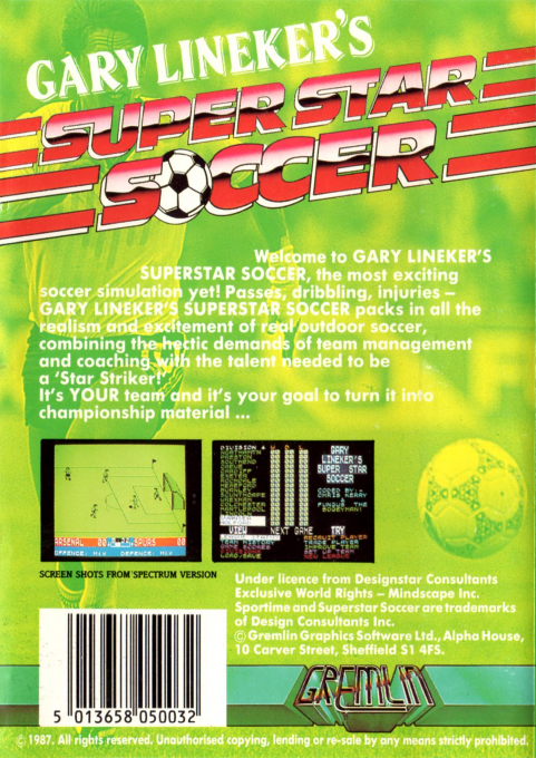 Gary Lineker's SuperStar Soccer — box-2D-back (EU)