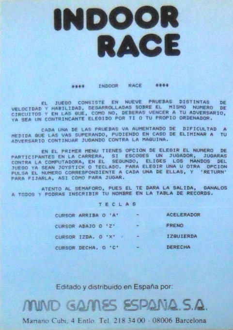 Indoor Race — box-2D-back (SP)