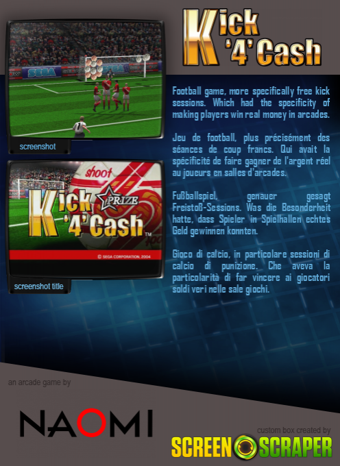 Kick '4' Cash — box-2D-back (SS)