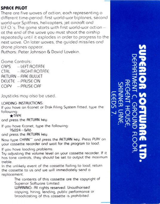 Space Pilot — box-2D-back (WOR)