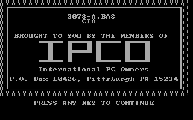 CIA Adventure — sstitle (WOR)