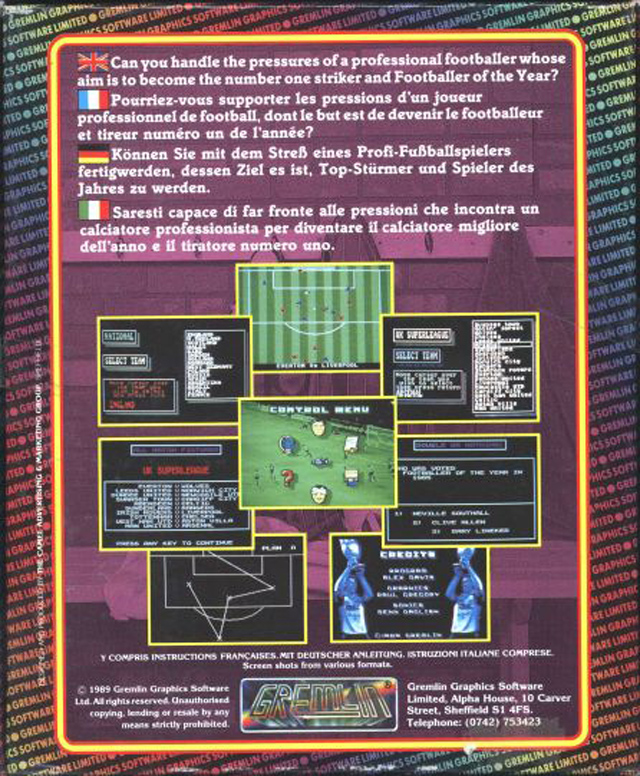 Footballer Of The Year 2 — box-2D-back (EU)