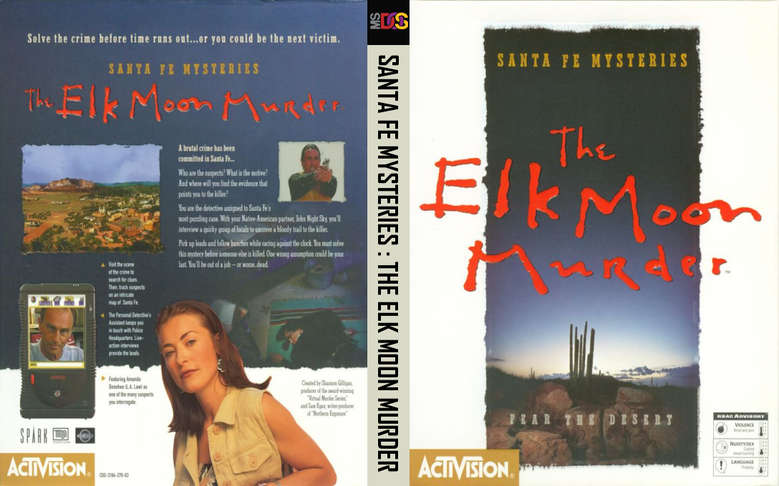 Santa Fe Mysteries: The Elk Moon Murder — box-texture (US)